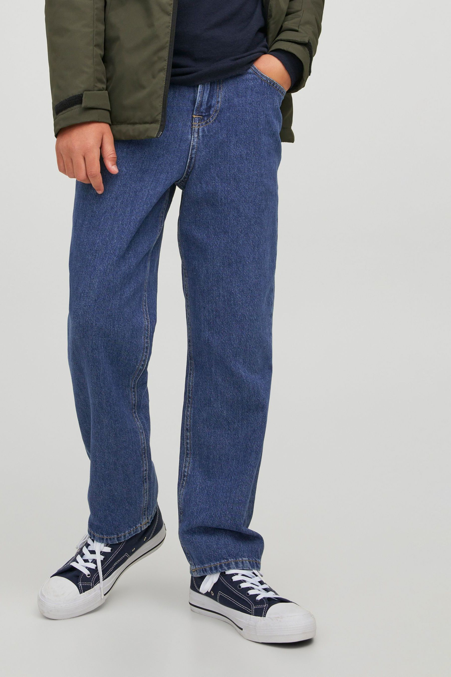 Buy JACK JONES JUNIOR Relaxed Fit Blue Stretch 100 Cotton Jeans from Next Luxembourg