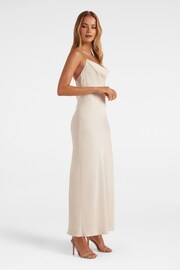 Forever New White Hannah Diamante Strap Satin Dress - Image 3 of 4