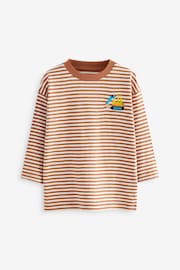 Blue Diggers Long Sleeve Transport T-Shirts 3 Pack (3mths-7yrs) - Image 4 of 7