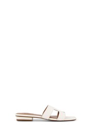 Dune London White Loupe Wide Fit Smart Slider Sandals - Image 2 of 7