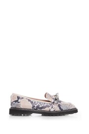 Moda In Pelle Chunky Sole Loafers With Chain Trim - Image 1 of 3