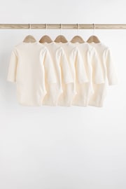 Cream Essential Baby Long Sleeve Bodysuits 5 Pack - Image 2 of 7
