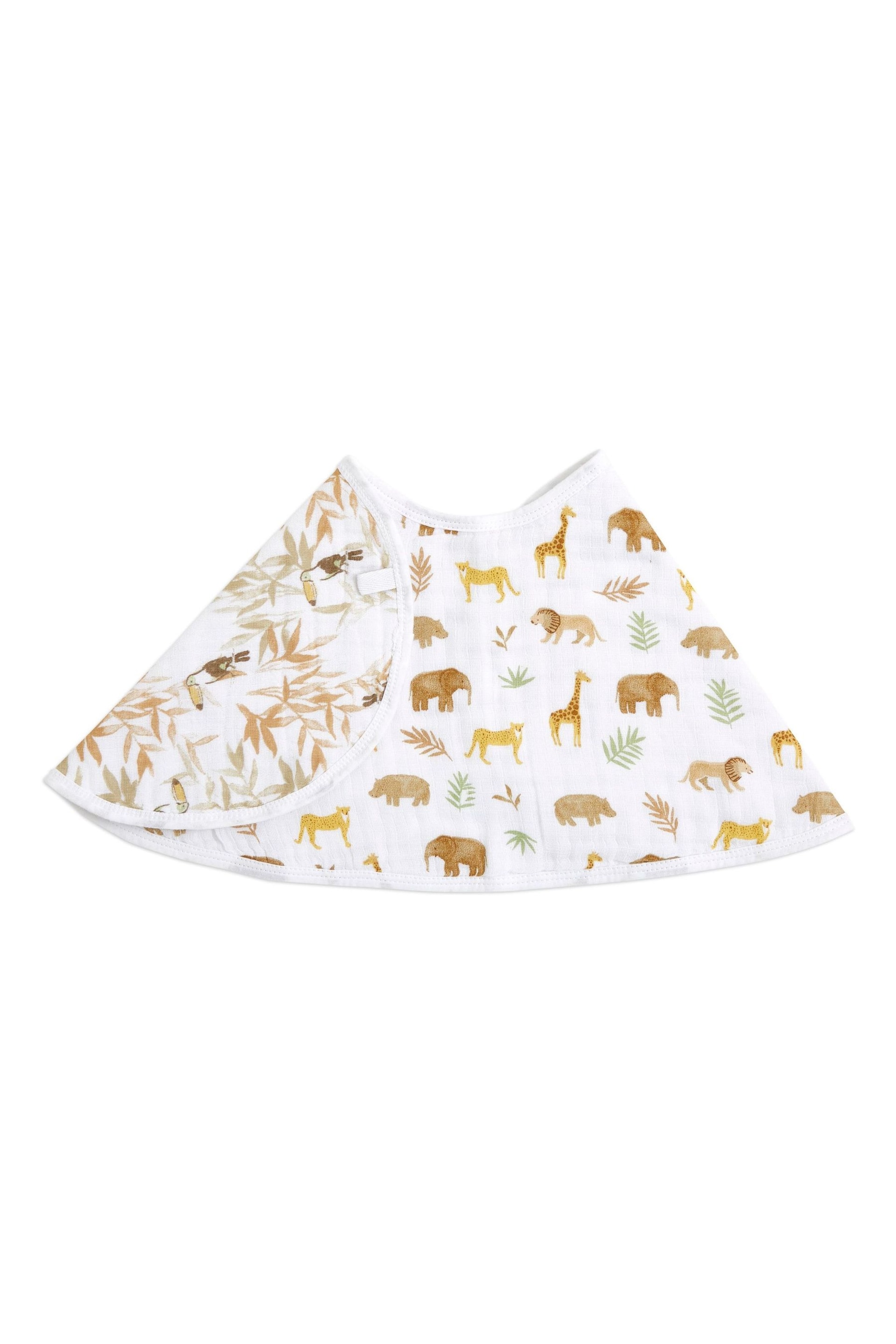 aden+anais Baby Animal Print Essentials Cotton Muslin Burpy Bibs Tanzania - Image 2 of 4