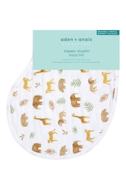 aden+anais Baby Animal Print Essentials Cotton Muslin Burpy Bibs Tanzania - Image 4 of 4