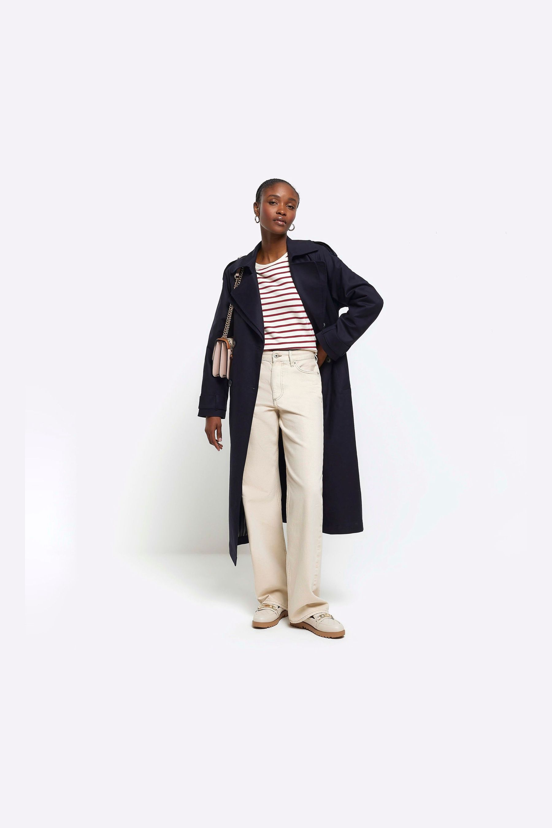 Cream jeans river island clearance