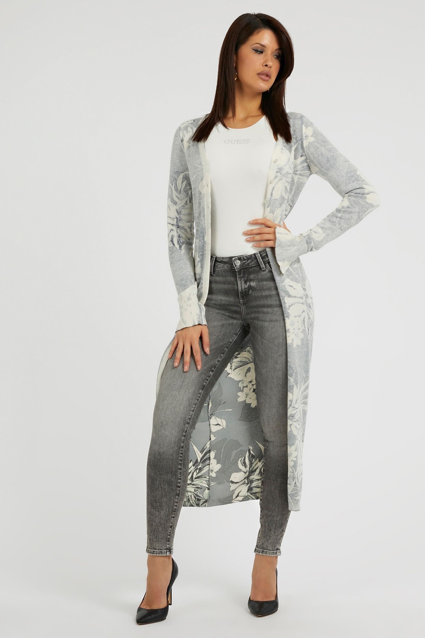 Buy Guess Long Sleeve Odette Long Cardigan Sweater from the Next UK online shop