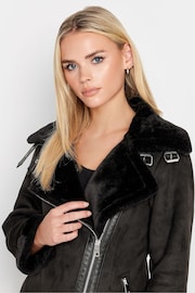 PixieGirl Petite Black Aviator Jacket - Image 4 of 4