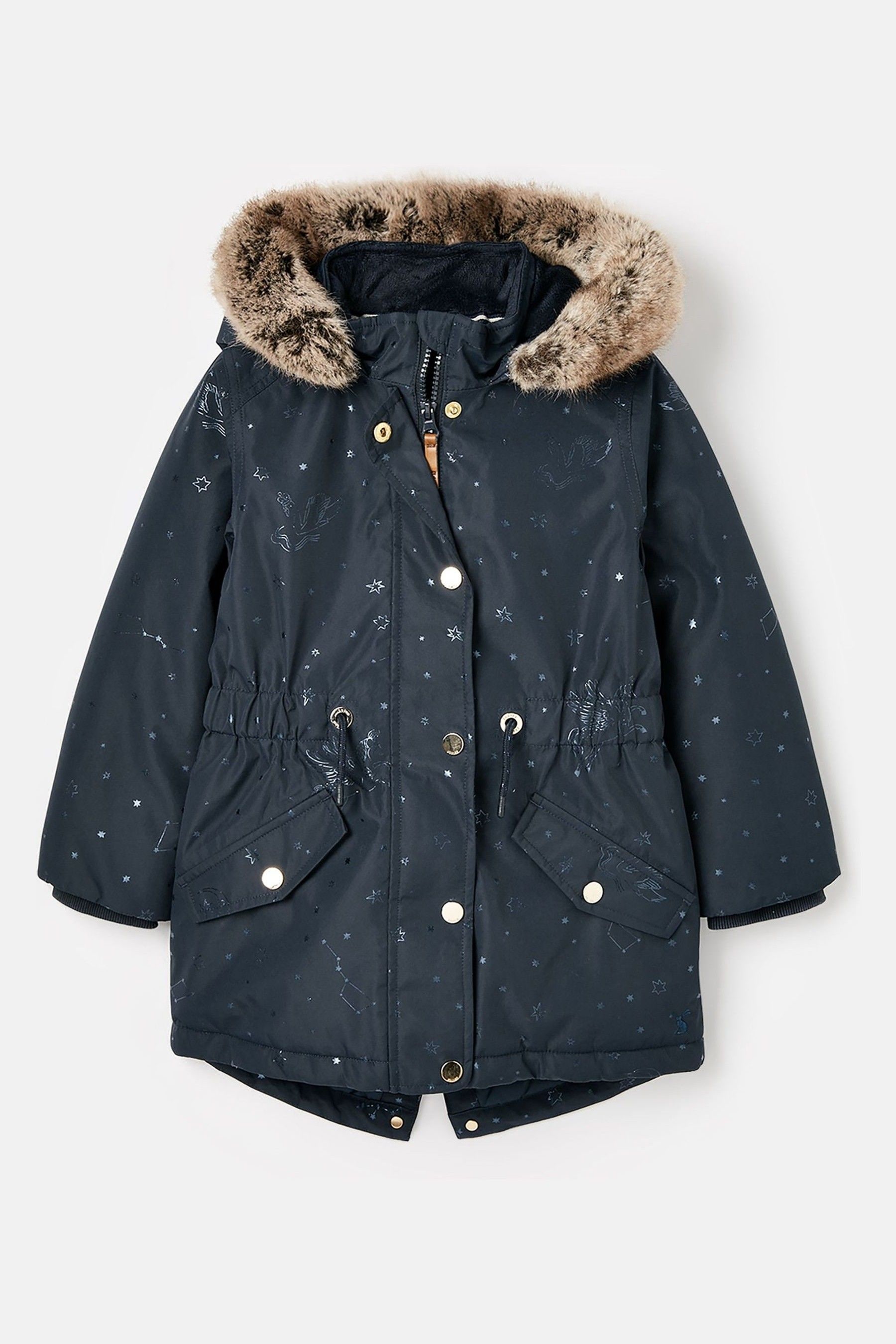 Girls navy waterproof coat best sale