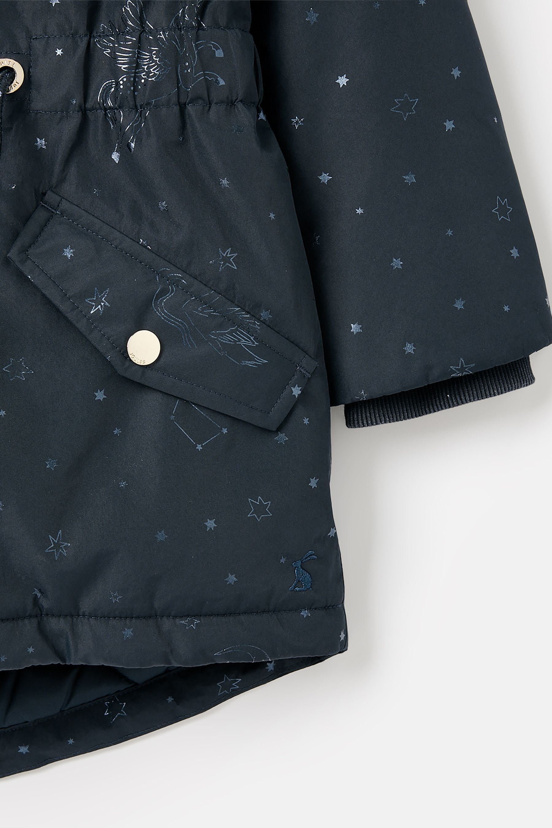Buy Joules Girls Alix Navy Blue Printed Waterproof Parka Coat from Next USA