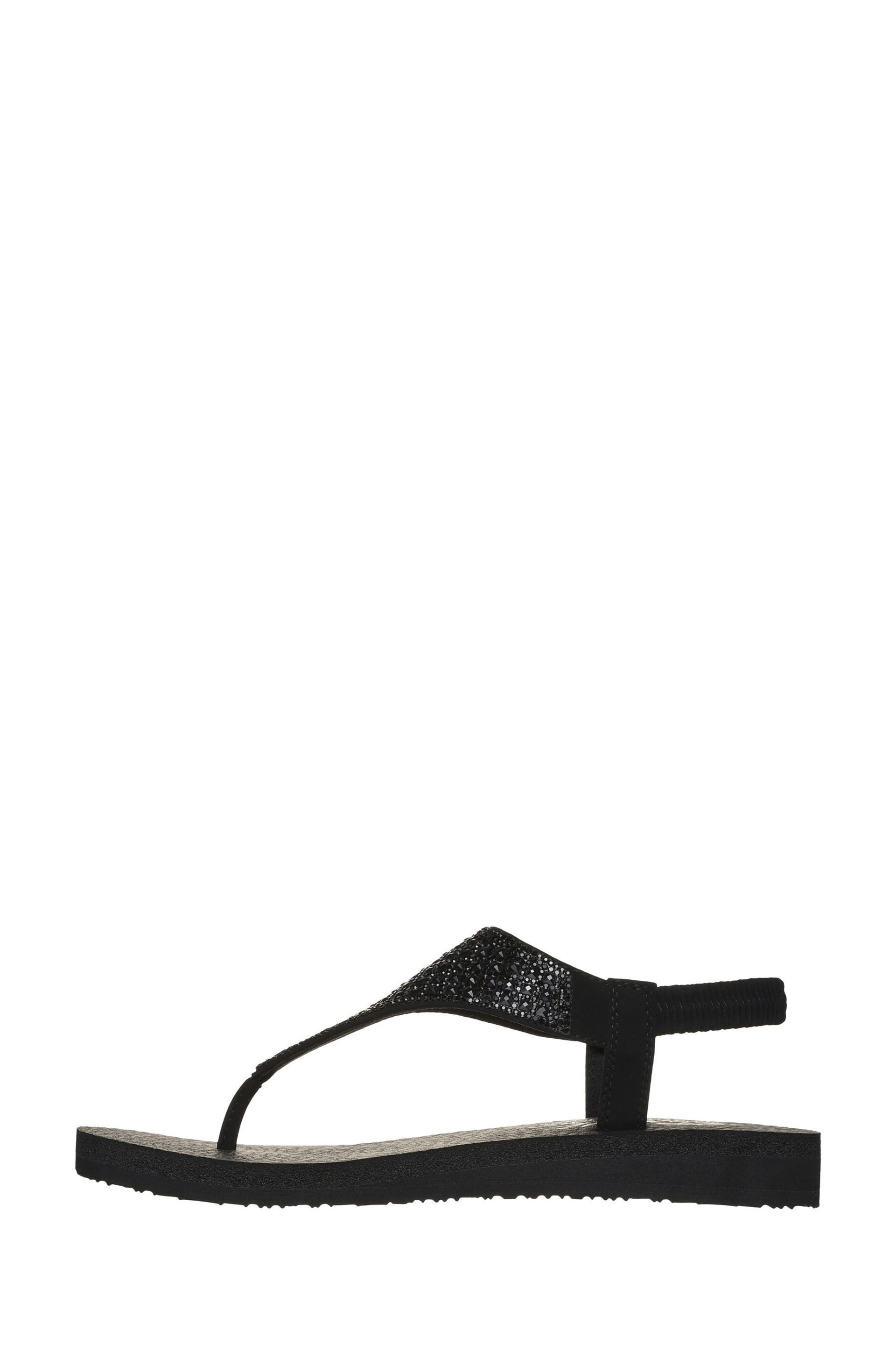 Skechers Black Meditation Rockstar Sandals - Image 3 of 5