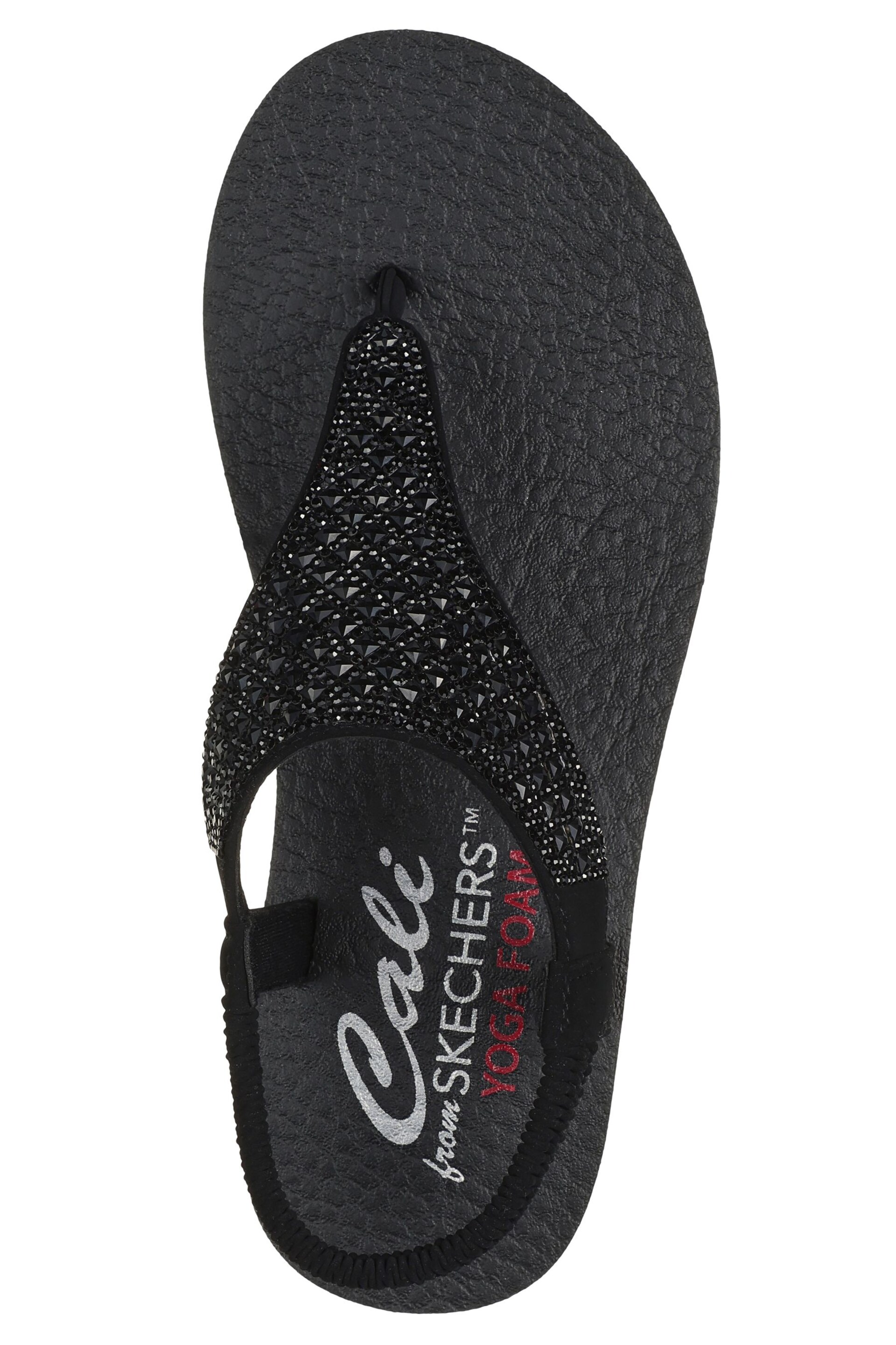 Skechers Black Meditation Rockstar Sandals - Image 4 of 5