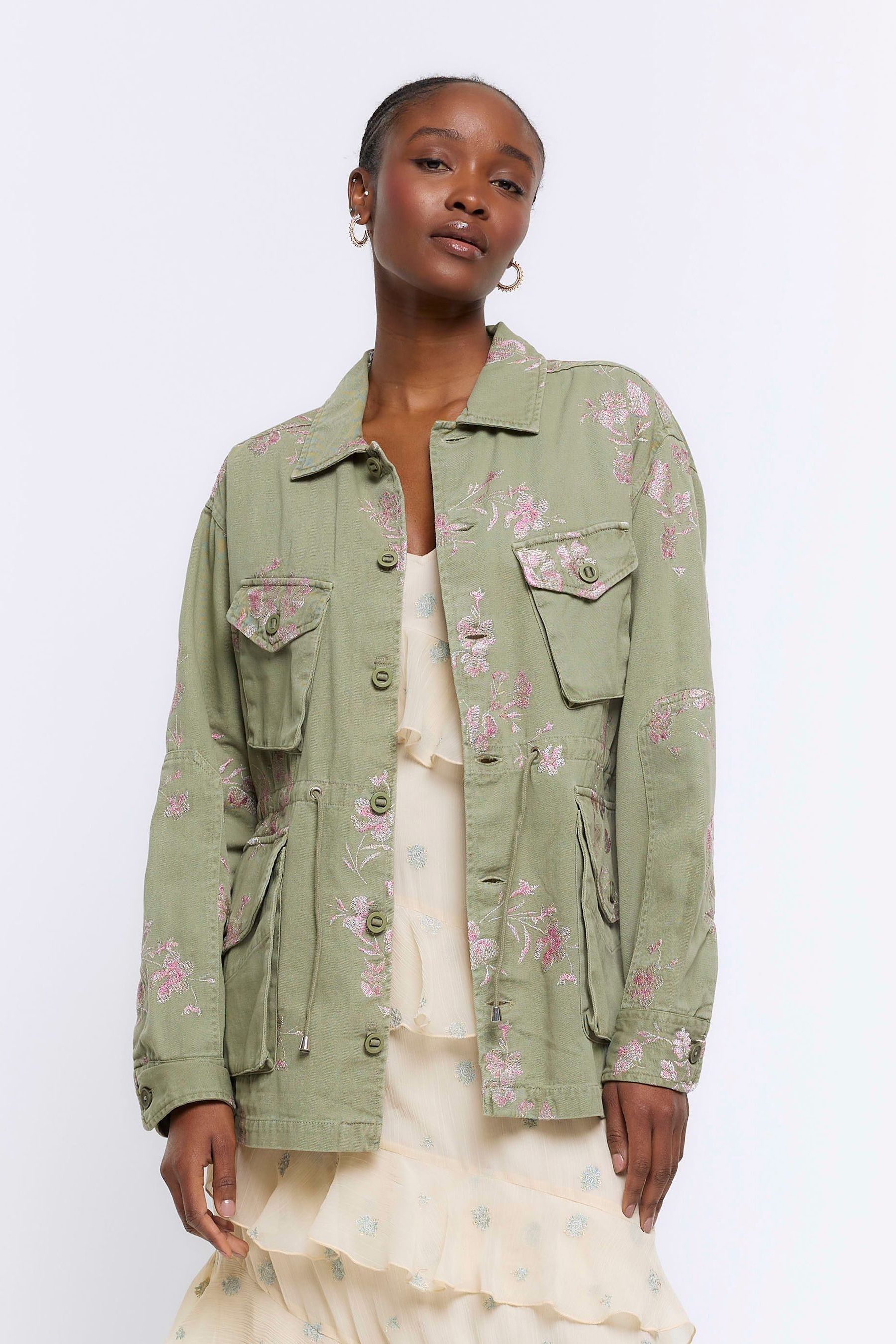 River island military jacket hotsell