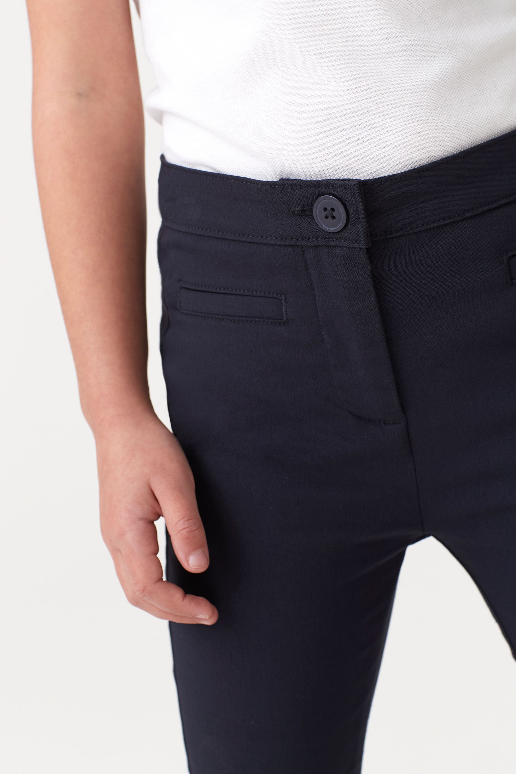 Navy skinny best sale stretch trousers