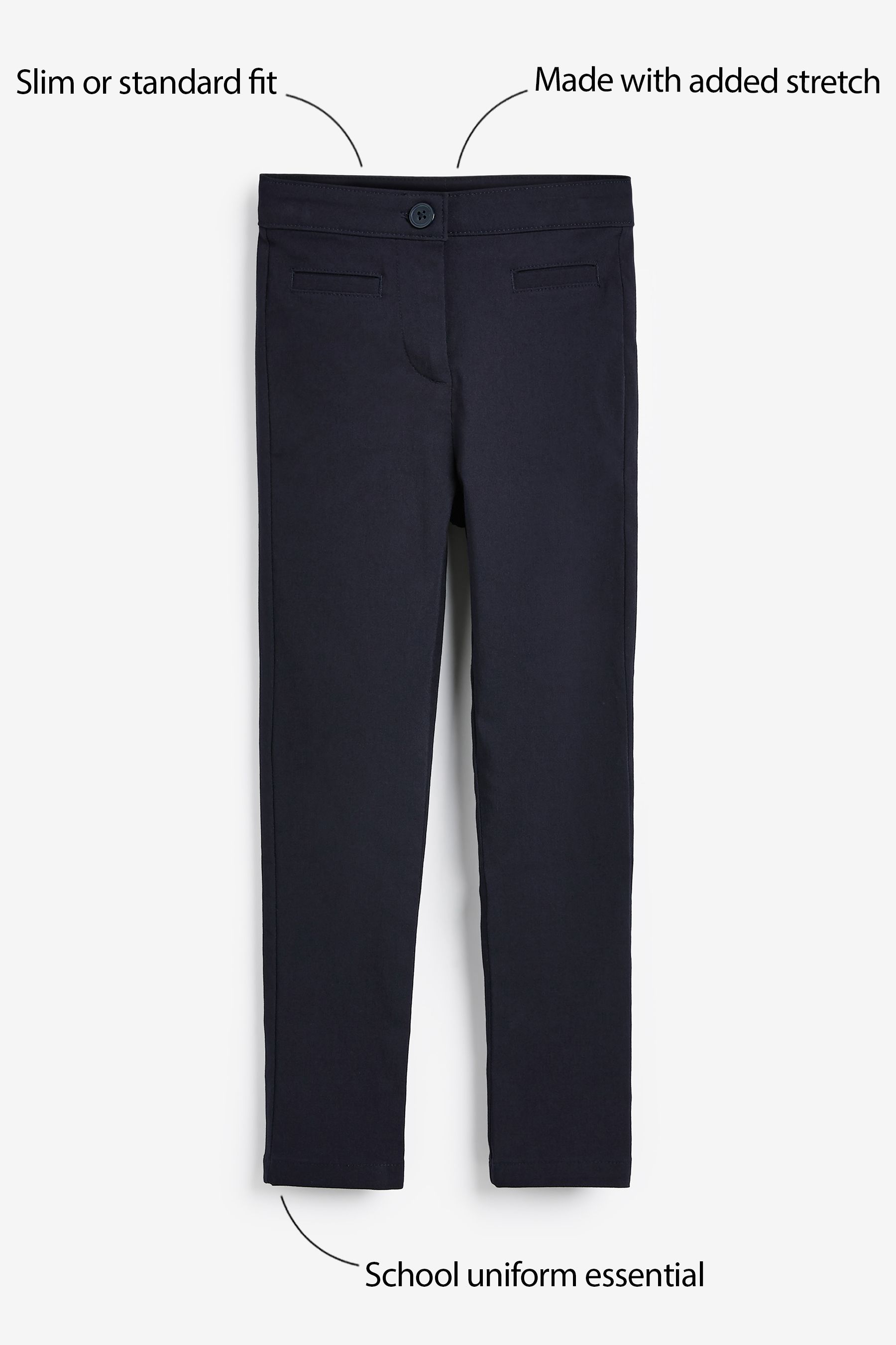 Navy blue discount skinny uniform pants