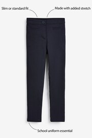 Navy Blue School Skinny Stretch Trousers (3-16yrs) - Image 9 of 9