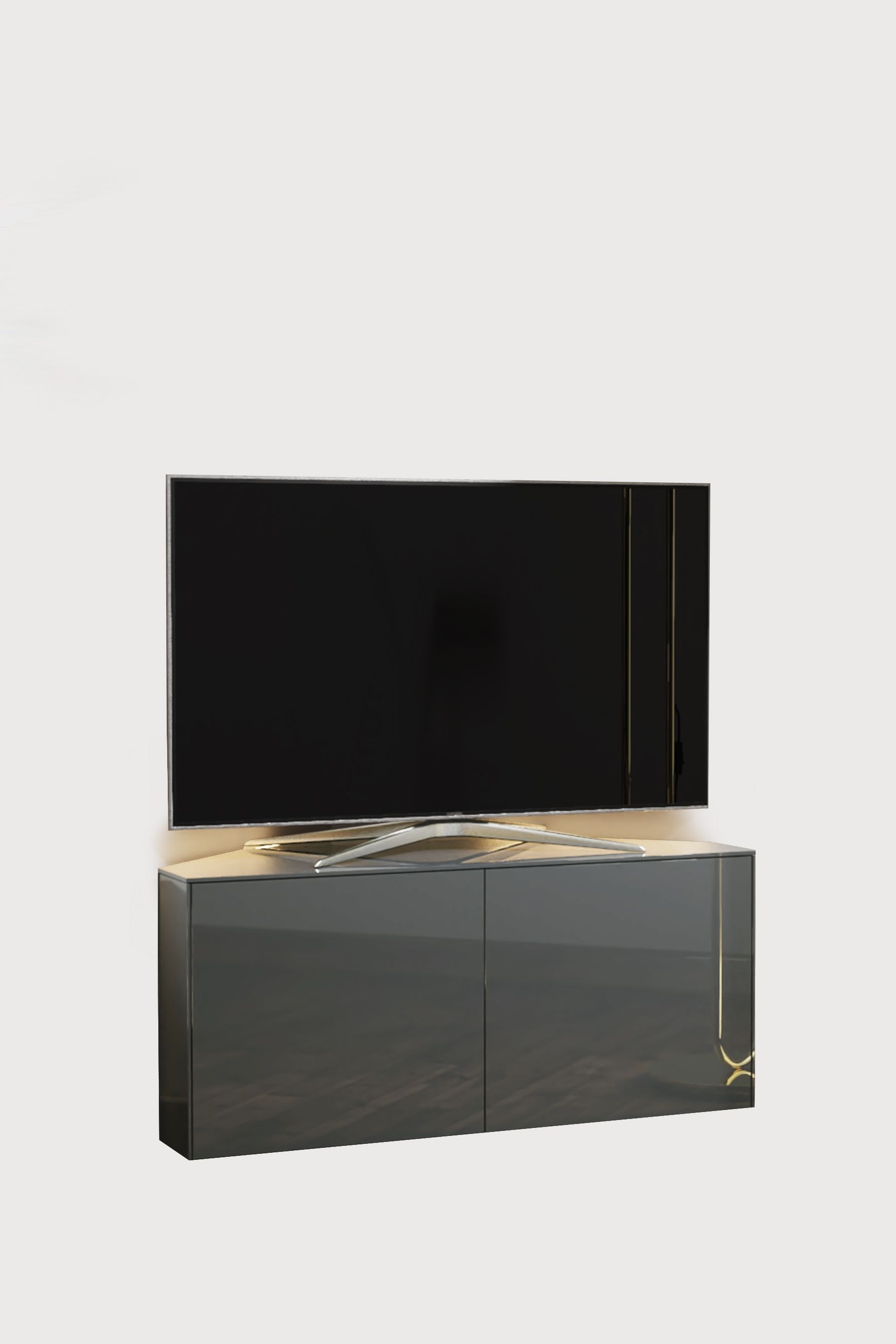 Frank Olsen Grey Smart LED Corner TV Stand