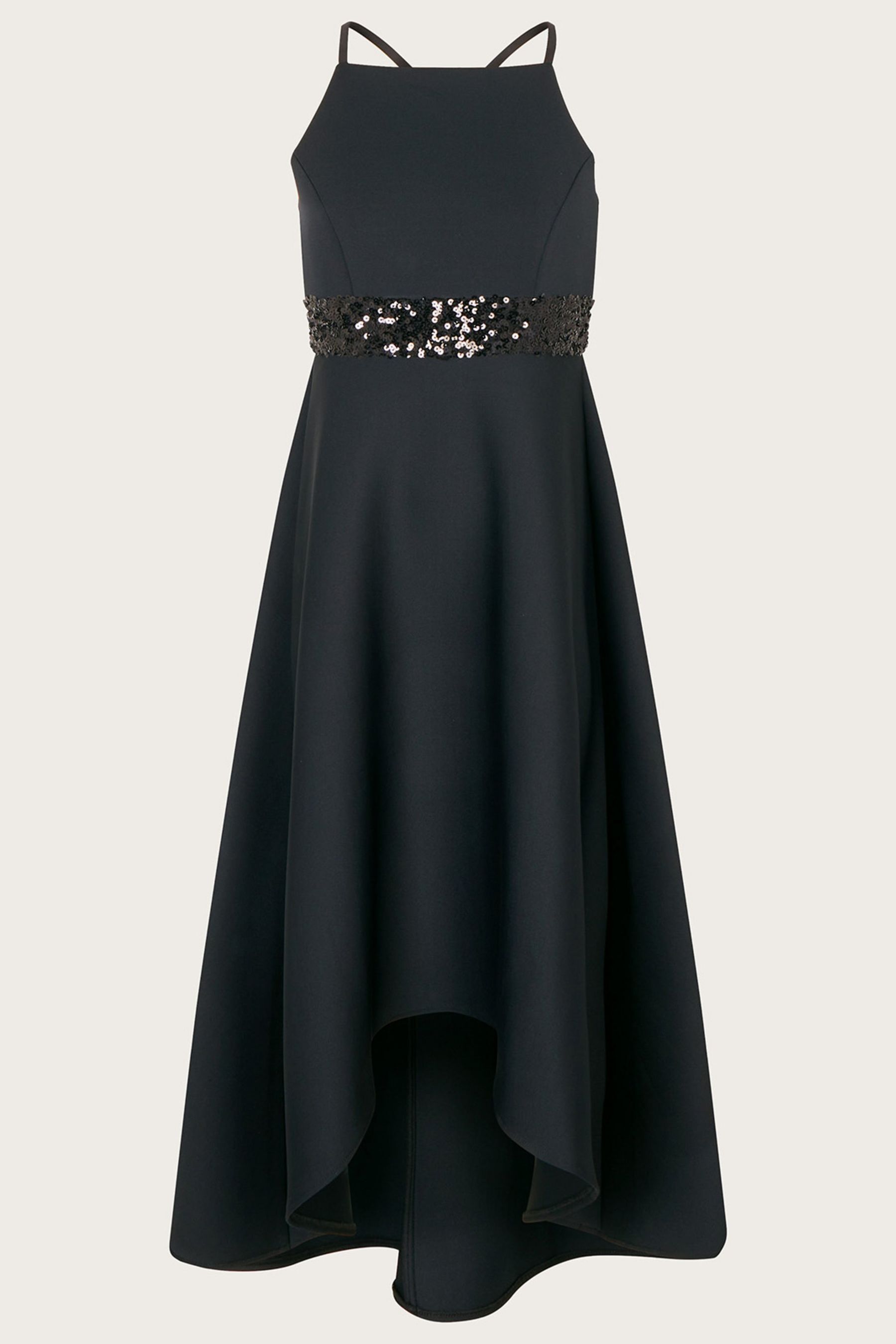 Buy Monsoon Black Sequin Scuba Prom Dress from the Next UK online shop