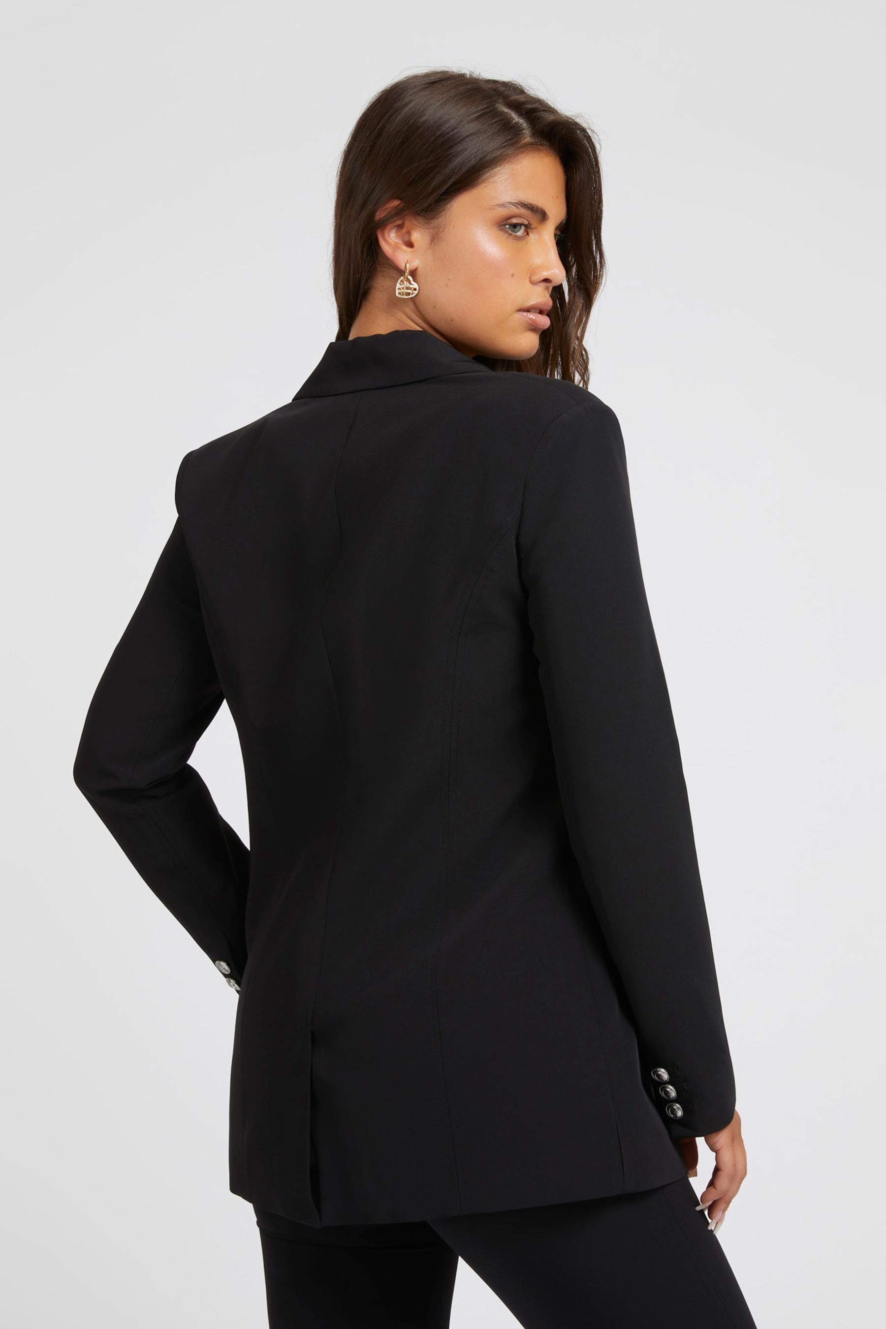 Guess black blazer top