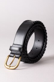 Lakeland Leather Black Wray Whip Stitch Leather Belt - Image 2 of 3