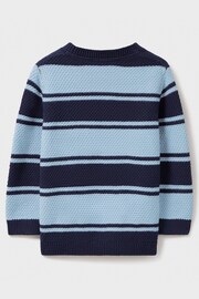 Crew Clothing Stripe Waffle Crew Neck Knit Jumper - Image 3 of 3