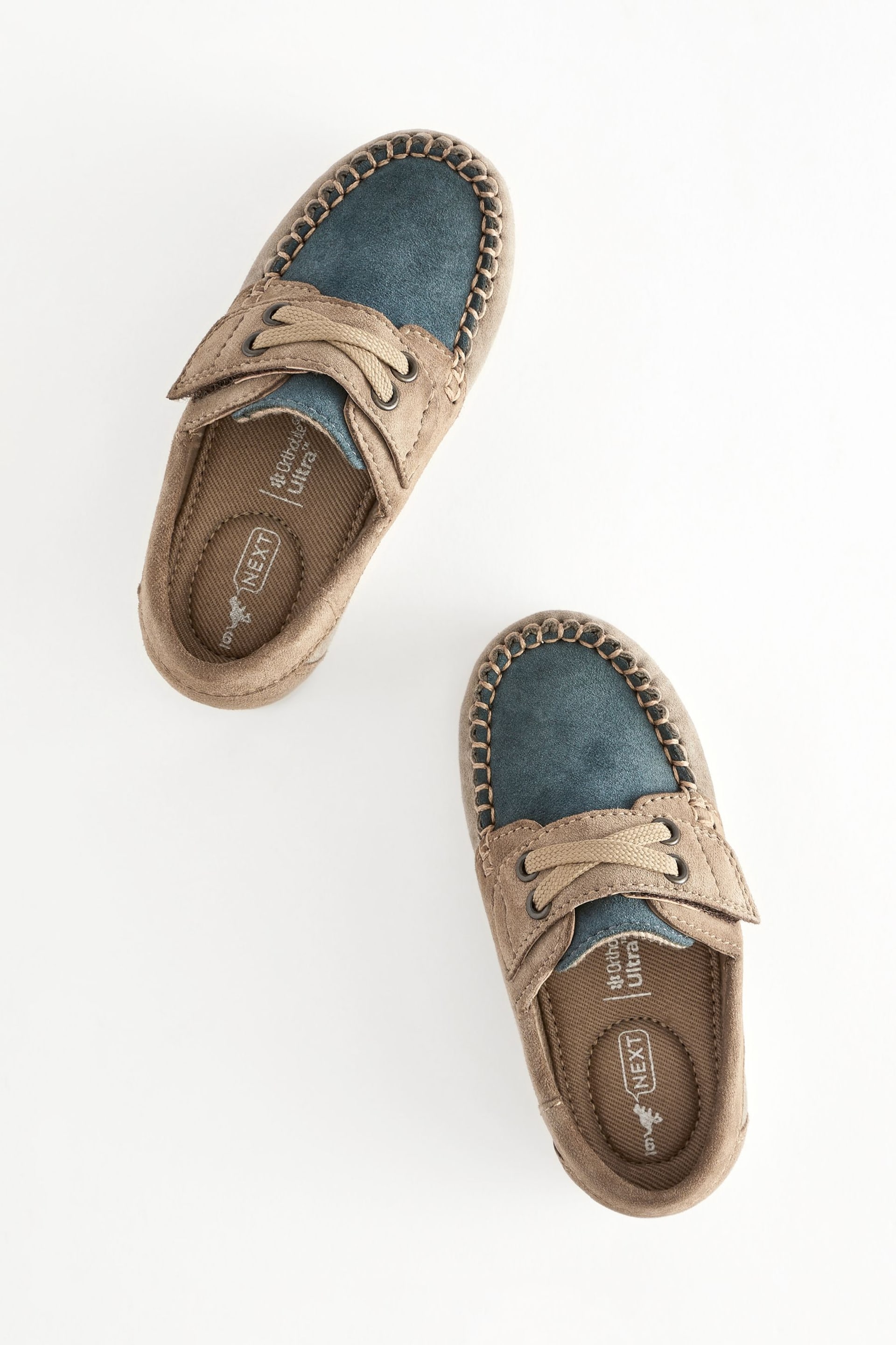 Stone/Mineral Blue Leather Boat Shoes - Image 5 of 5
