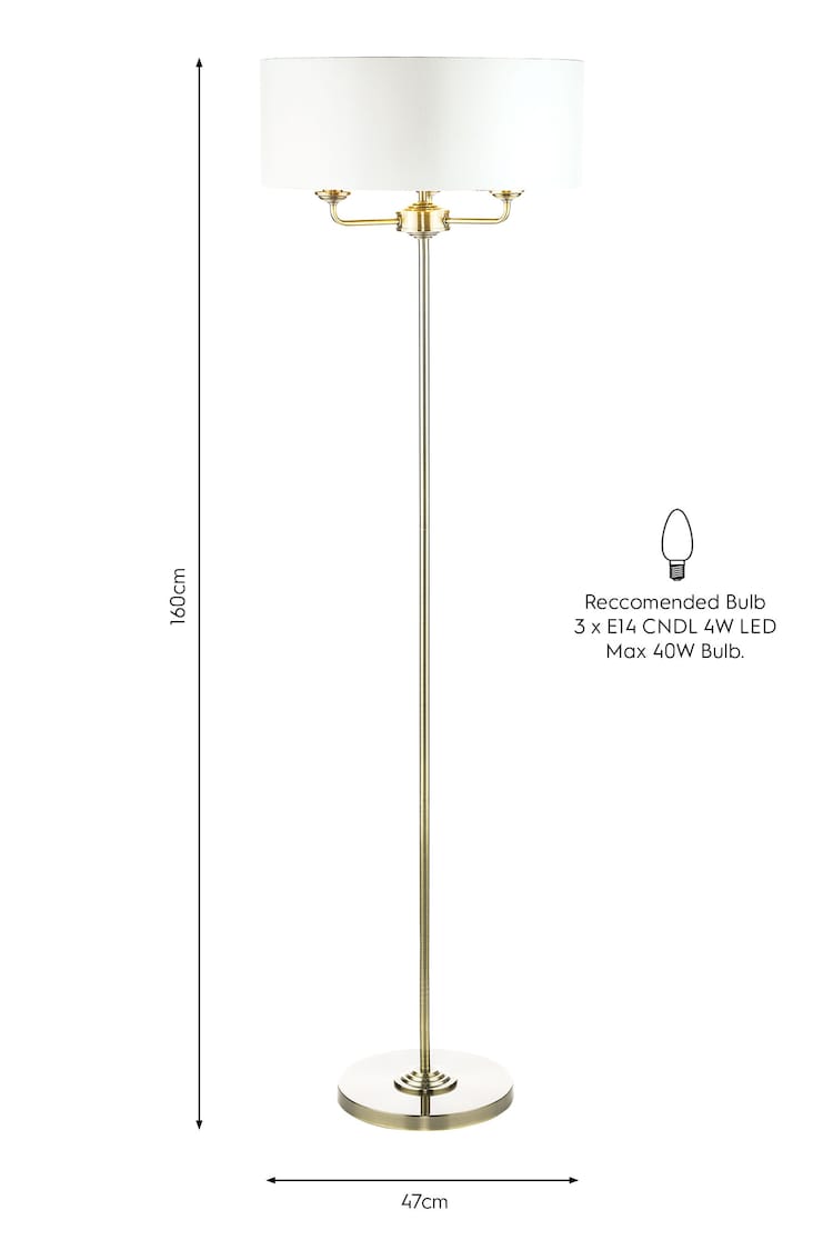 Laura Ashley Brass Sorrento Floor Lamp - Image 4 of 4