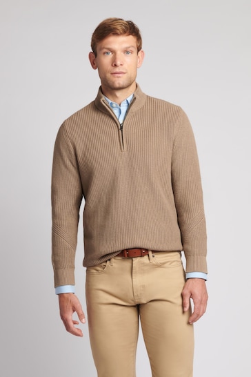 Buy U.S. Polo Assn. Mens Grey Textured Quarter Zip Knit Sweatshirt from the Next UK online shop