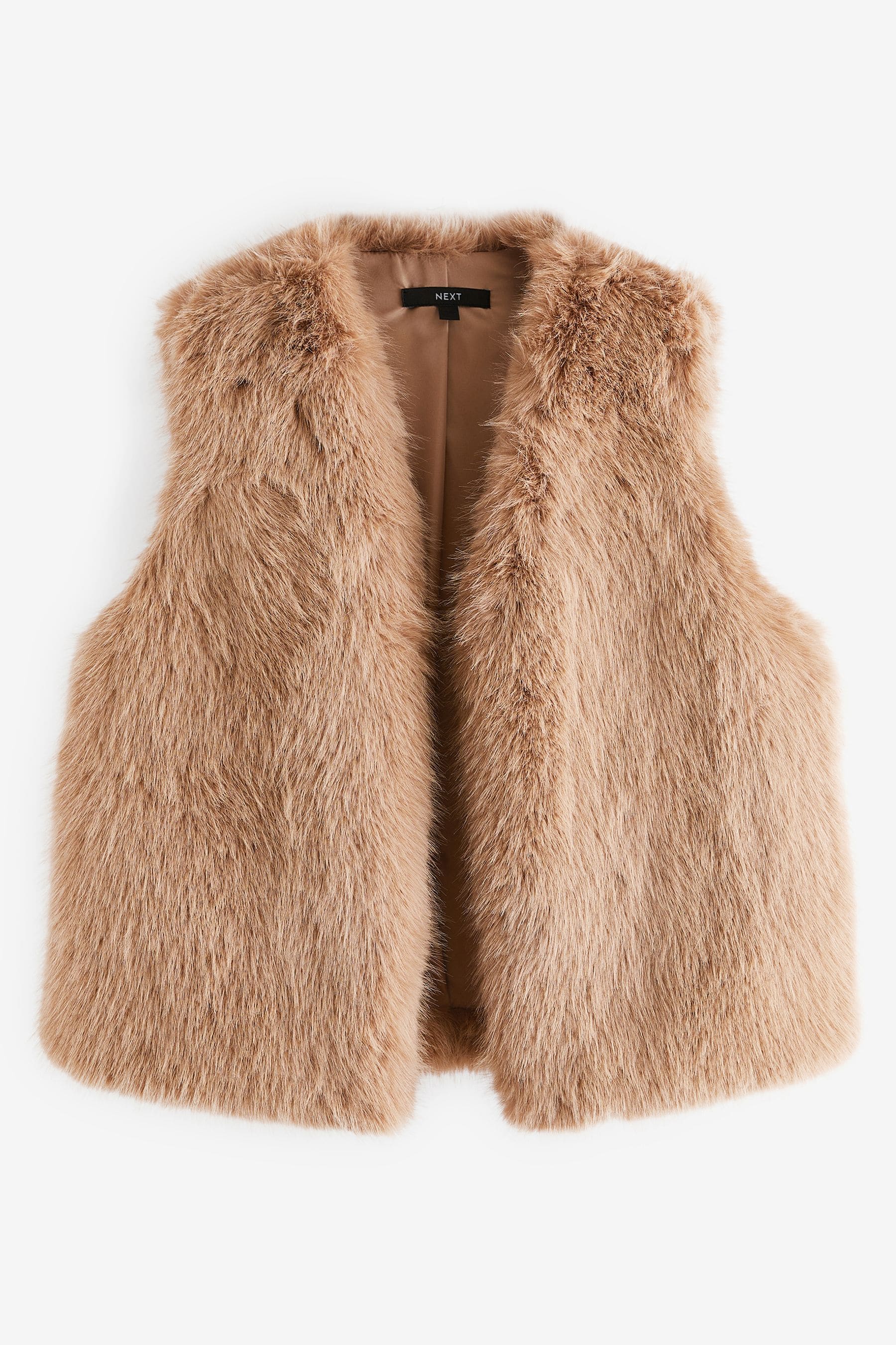 Buy Camel Faux Fur Gilet from Next Canada