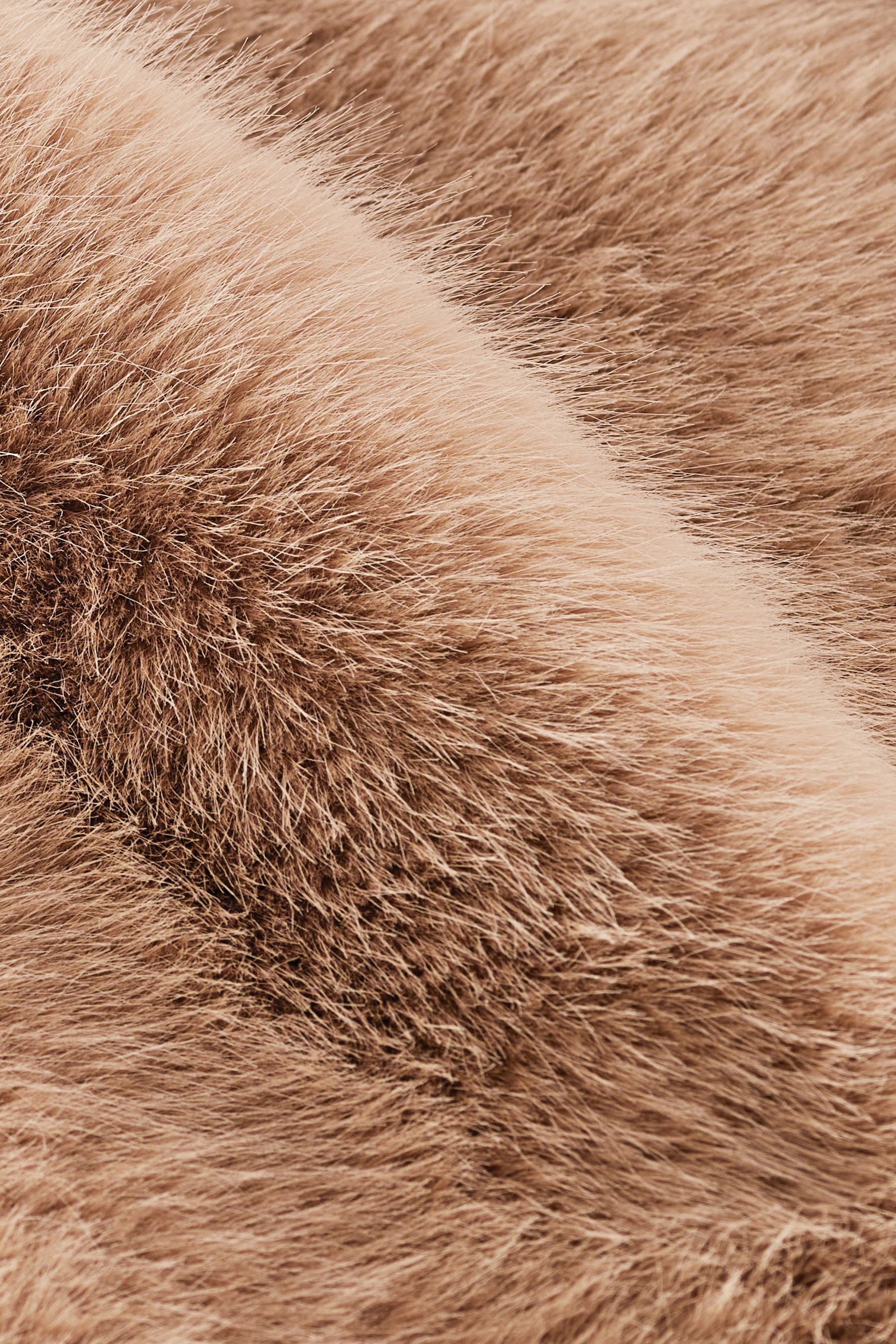 Camel faux fur gilet discount