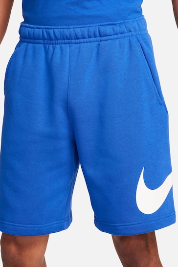 Nike Bright Blue Club Fleece Swoosh Shorts
