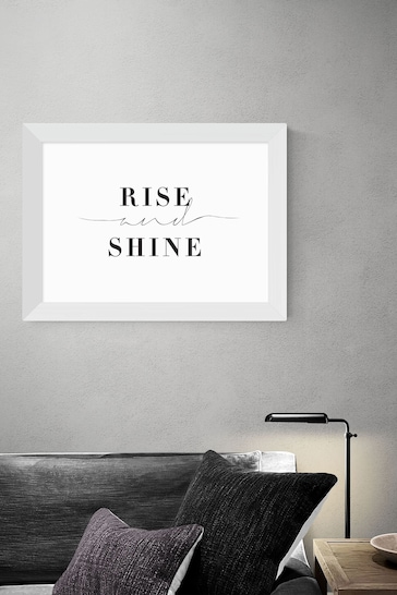 White Rise And Shine by Honeymoon Hotel Framed Print