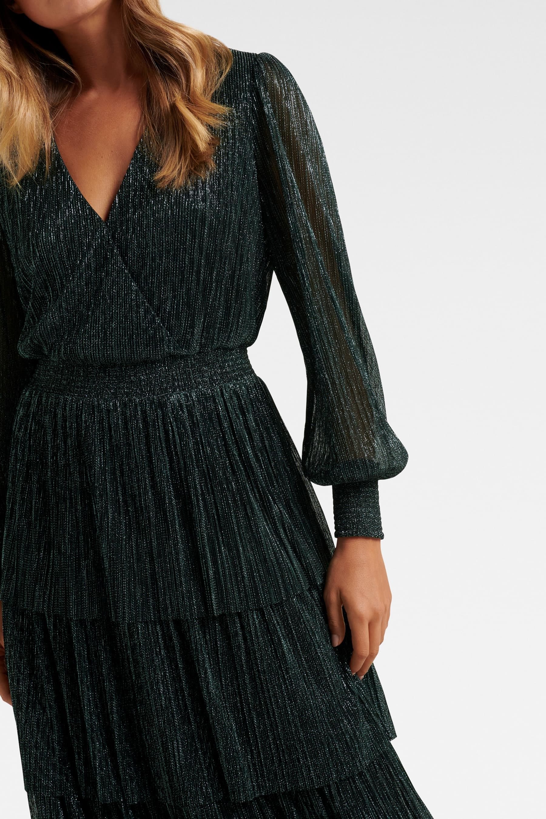 Buy Forever New Green Winifred Plisse Midi Dress from Next Luxembourg