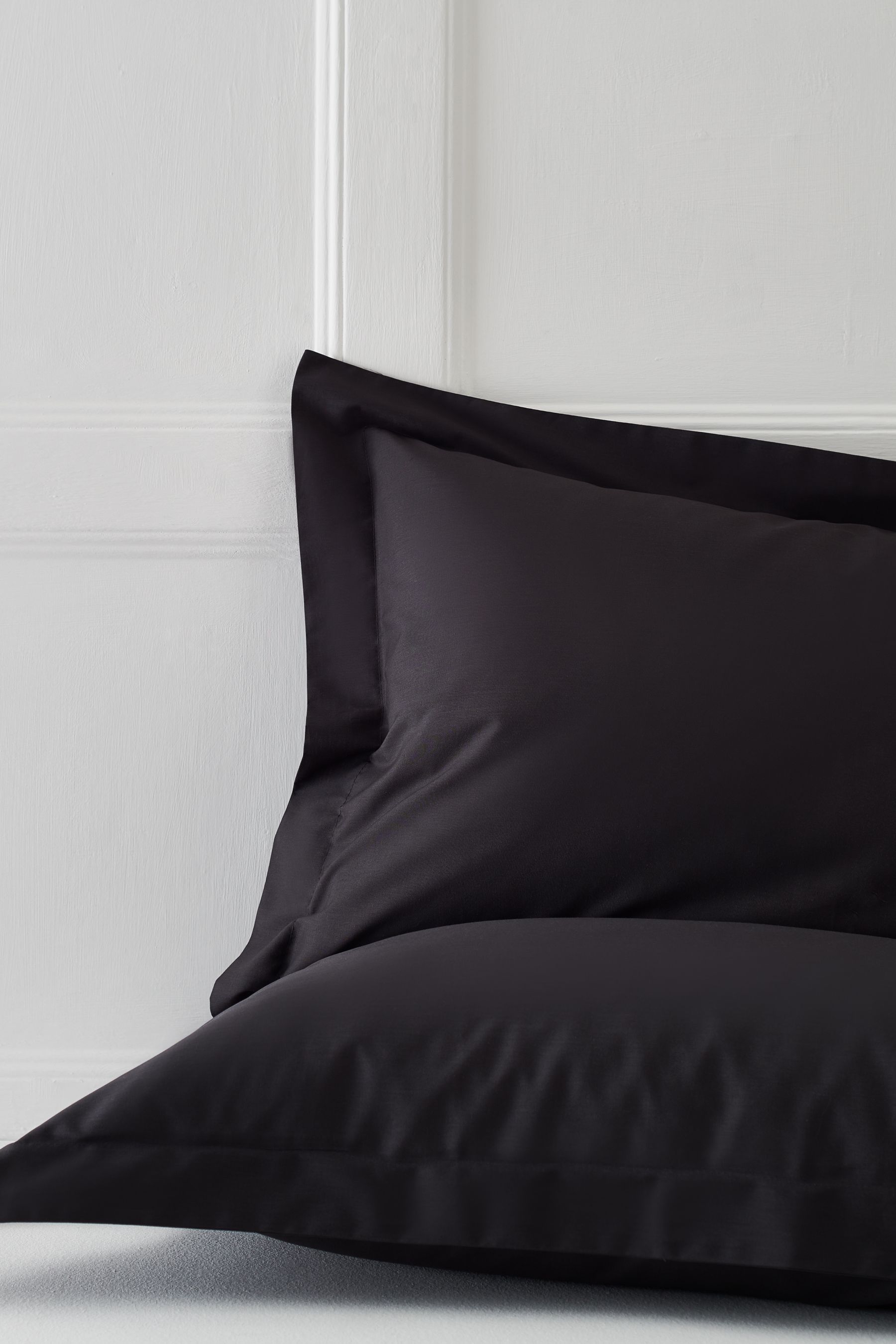 Buy Set of 2 Black Graphite Cotton Rich Pillowcases from the Next UK online shop
