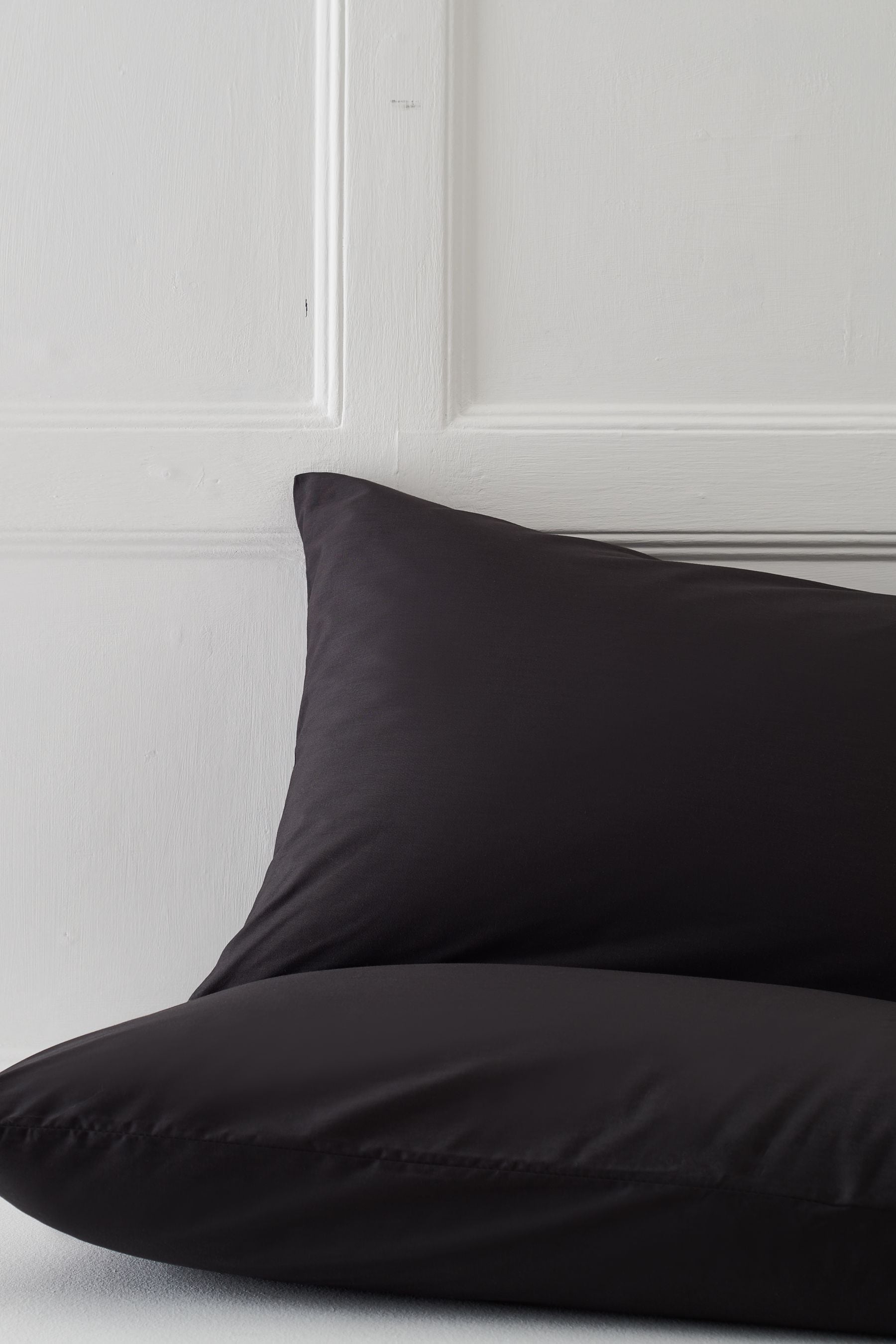 Buy Set of 2 Graphite Black Cotton Rich Pillowcases from the Next