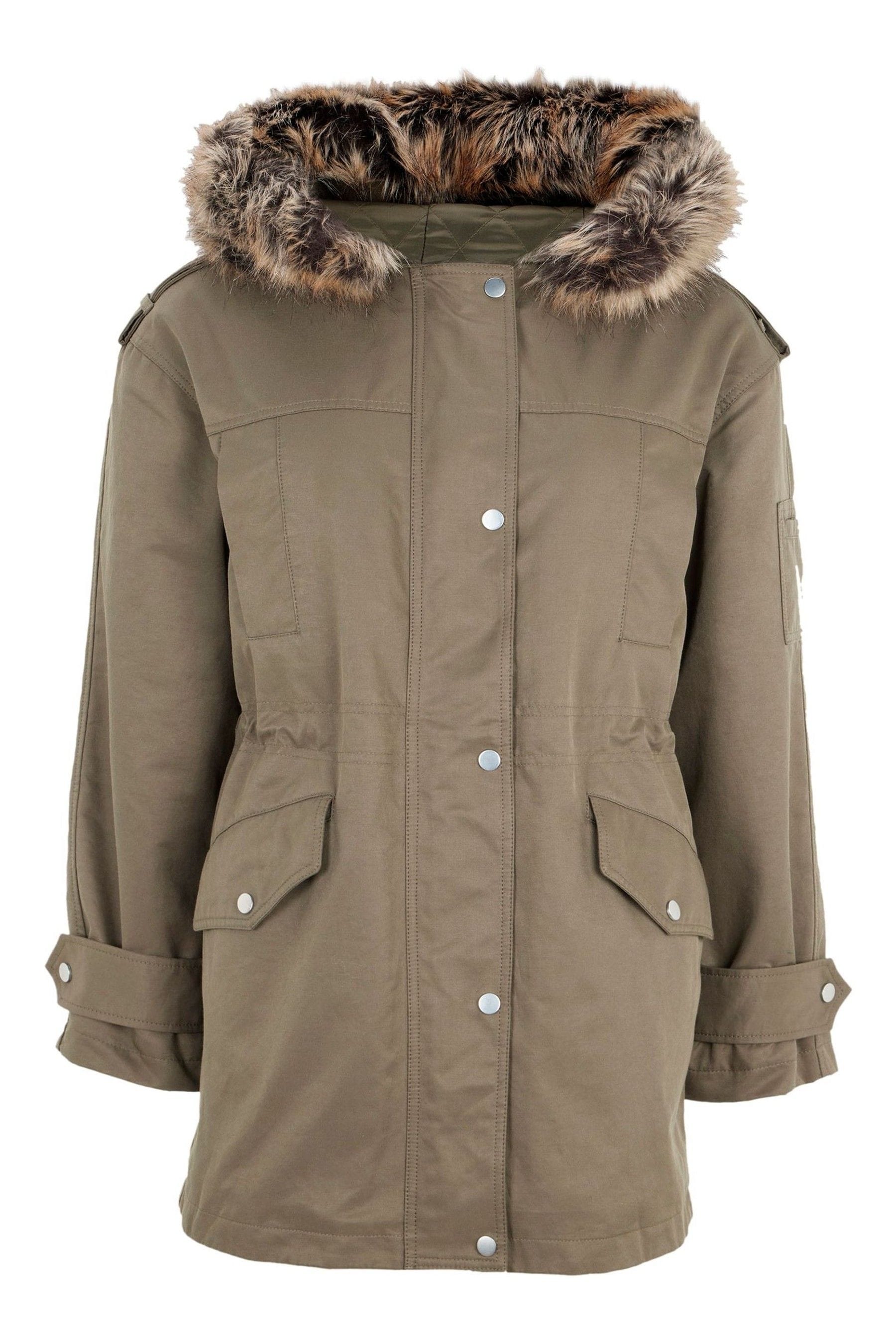 Buy Mint Velvet Grey Cotton Parka from Next Belgium