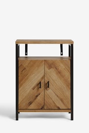 Dark Bronx Chevron Side Table - Image 6 of 9