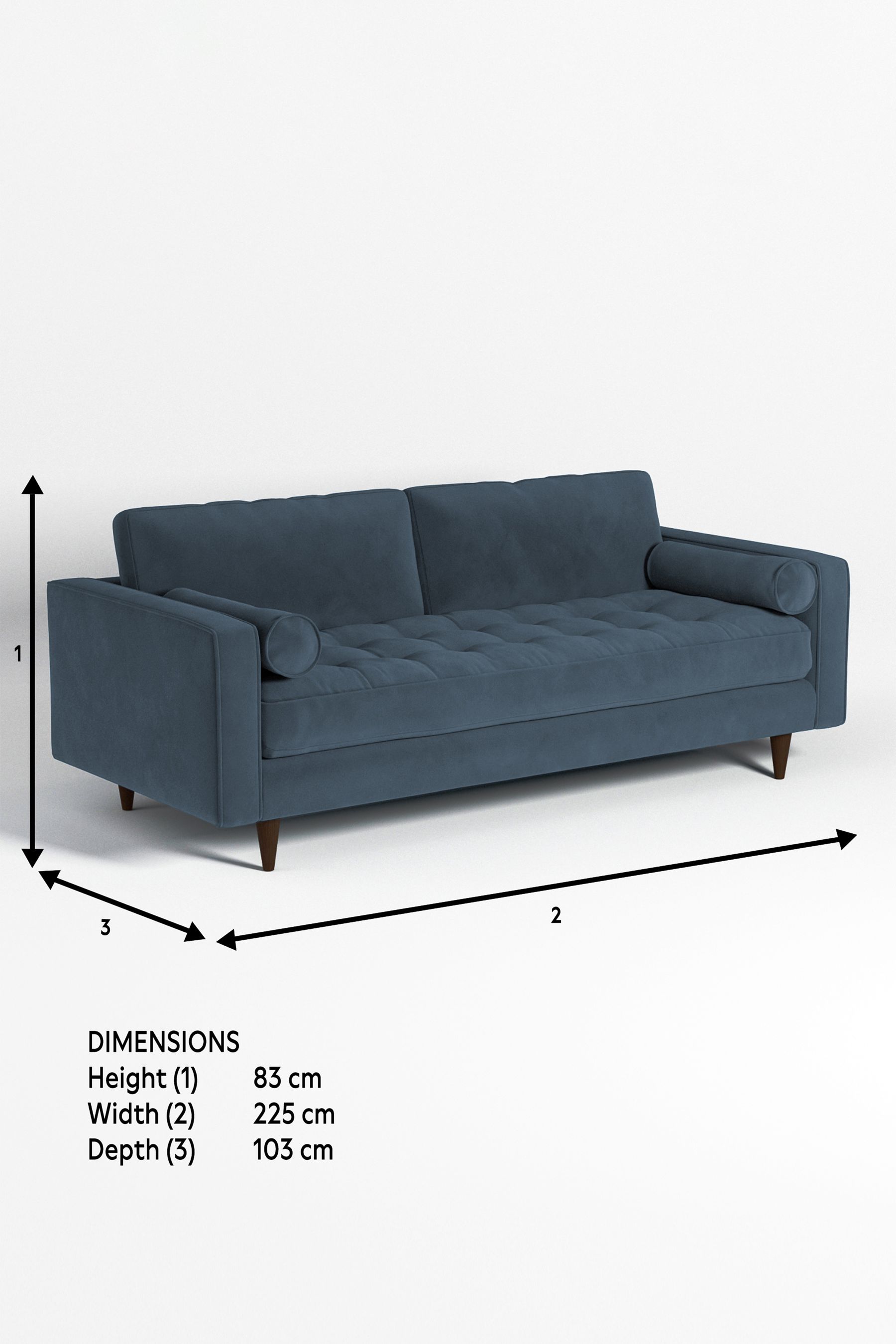 Made shop blue sofa