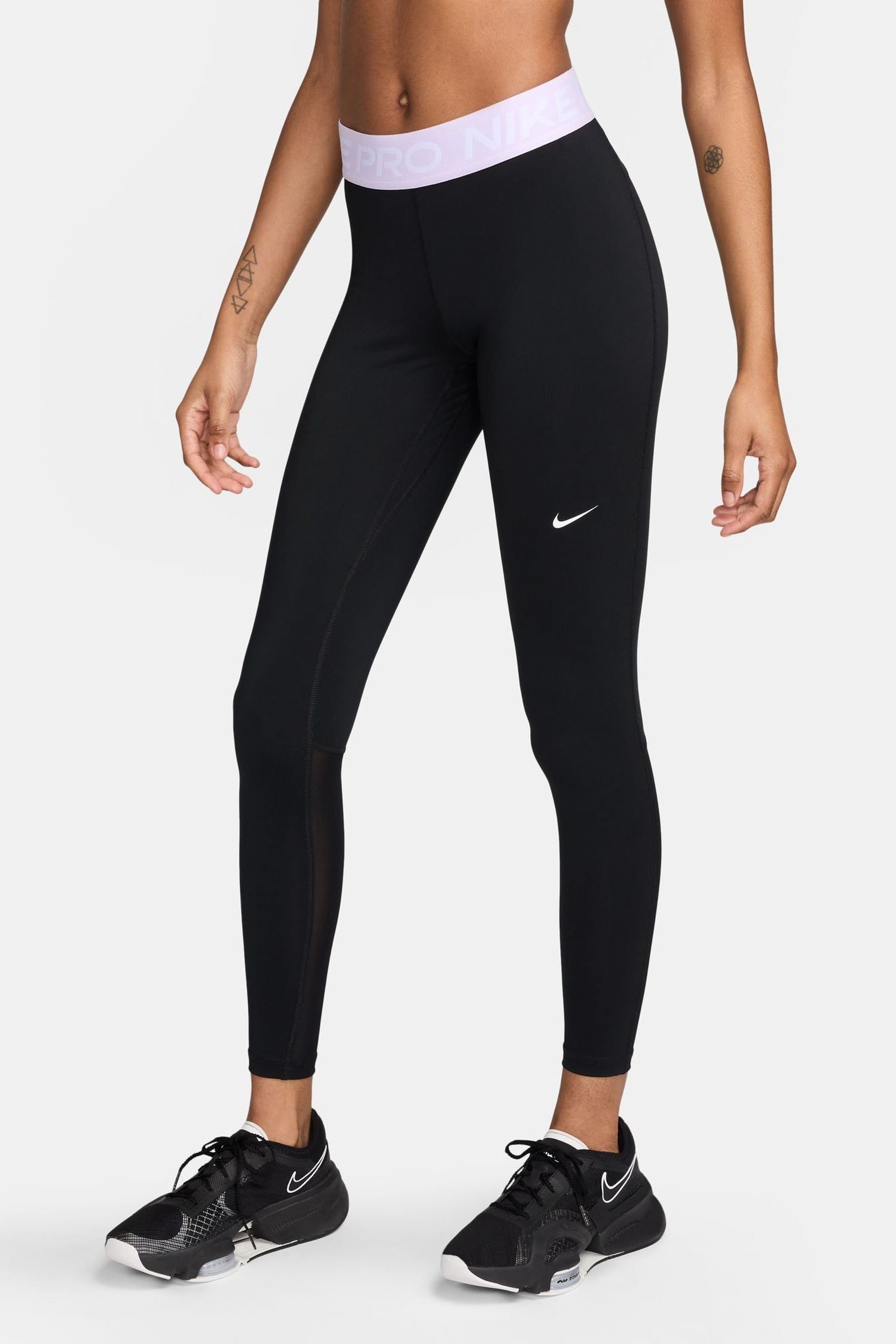 Nike Black Purple Pro 365 Leggings
