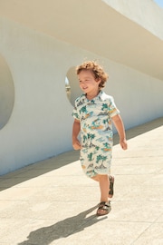 Multi Short Sleeve Pattern Shirt and Shorts Set (3mths-7yrs) - Image 2 of 4