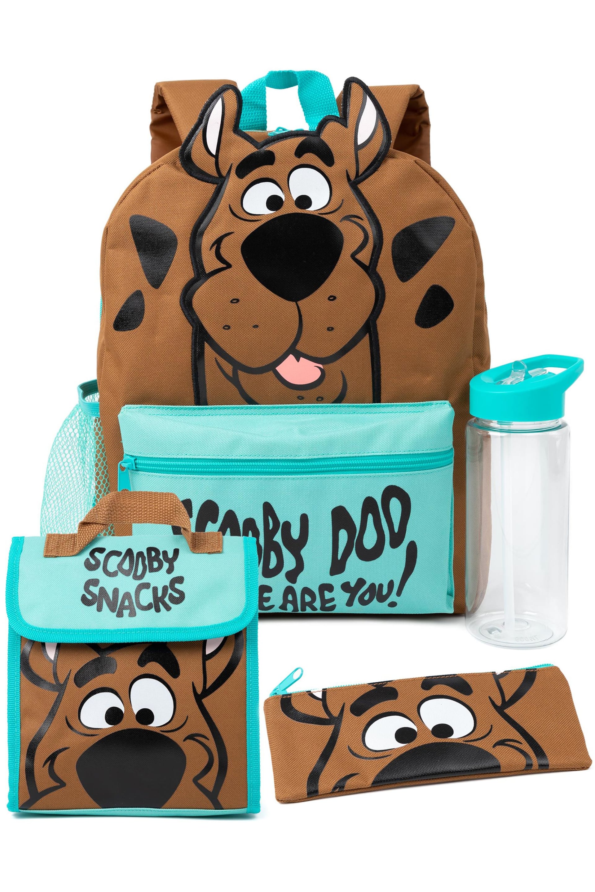 Vanilla Underground Brown Scooby Doo Unisex Kids 4 Piece Backpack Set - Image 4 of 6