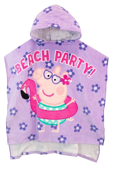 Character Purple Peppa Pig Licensing Towel Poncho