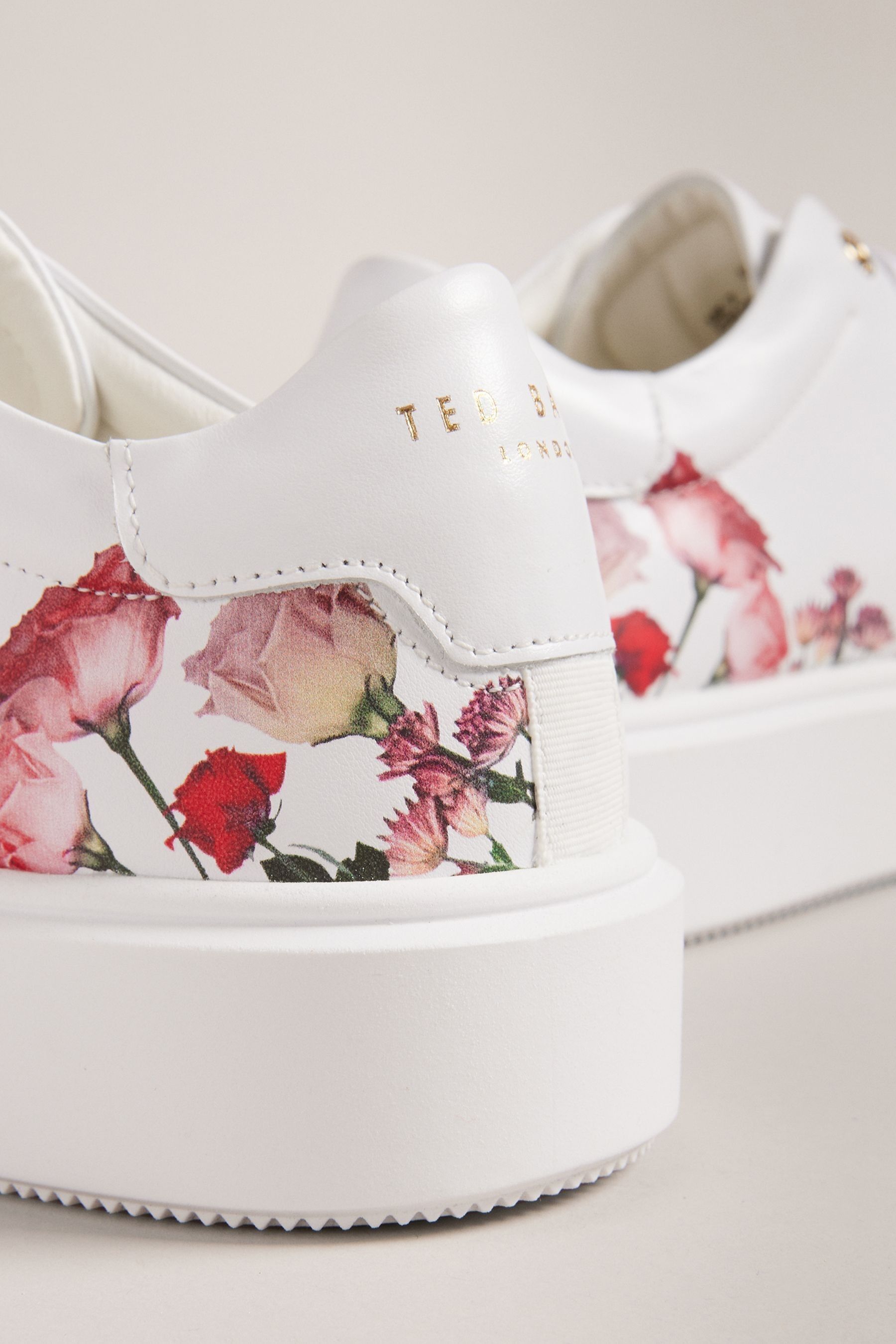 Buy Ted Baker White Floral Printed Lorny Platform Trainers from Next Luxembourg