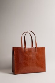 Ted Baker Brown Allicon Croc Effect Detail Ew Icon Bag - Image 2 of 5