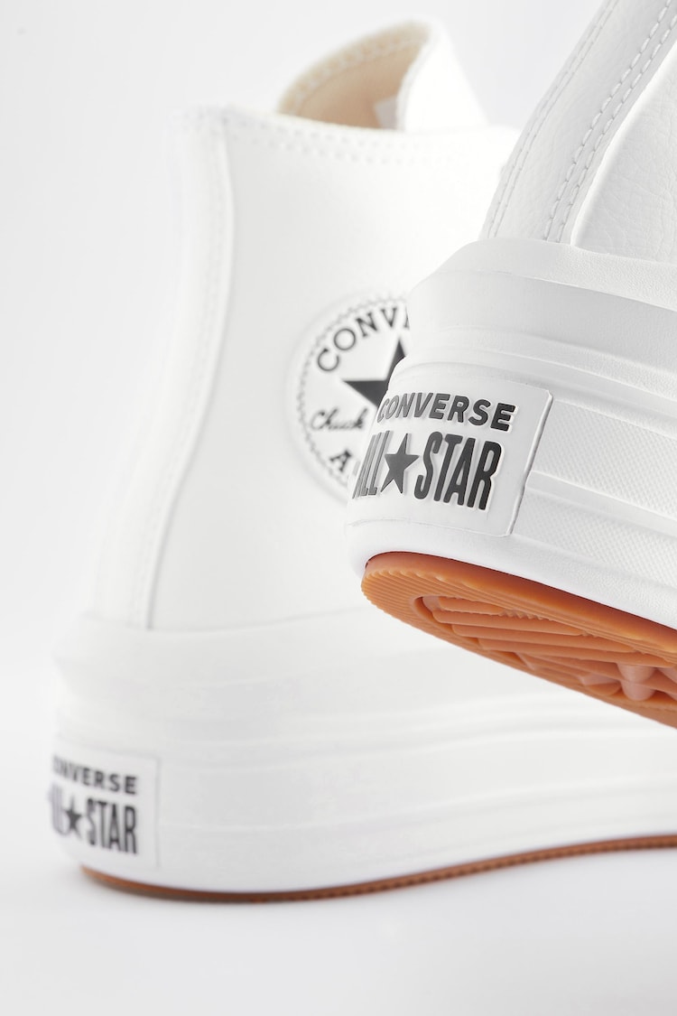 Converse White Chuck Taylor All Star Move Platform Leather - Image 5 of 5