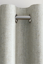 Natural Textured Fleck Eyelet Lined Curtains - Image 4 of 5