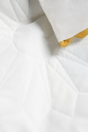 White 100% Cotton Quilted Flower with Ric Rac Trim Duvet Cover and Pillowcase Set - Image 5 of 5