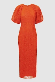 Florere Lace Puff Sleeve Midi Dress - Image 5 of 6