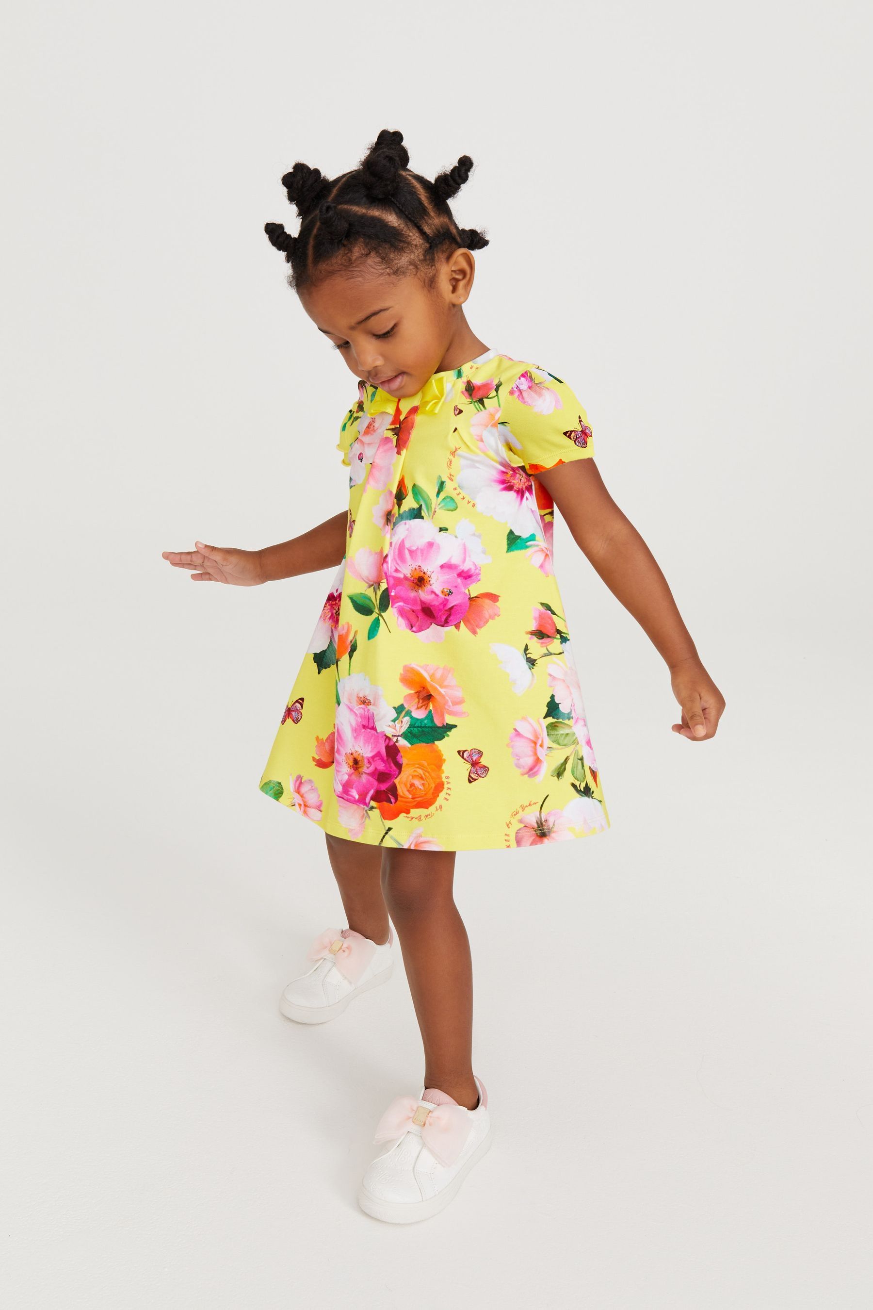 Buy Baker by Ted Baker Yellow Floral Jersey Dress from Next Luxembourg