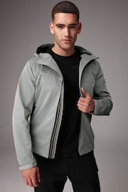 Grey Hooded Shower Resistant Jacket - Image 3 of 17