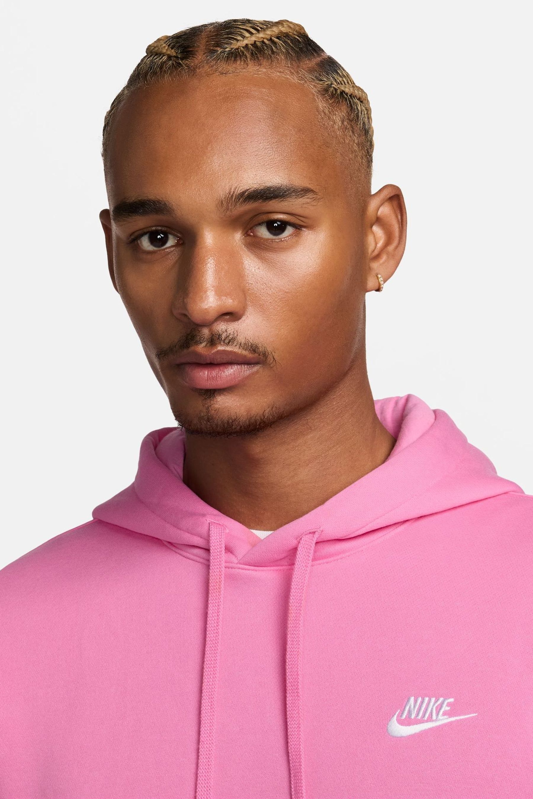 Buy Nike Bright Pink Club Pullover Hoodie from Next Lithuania